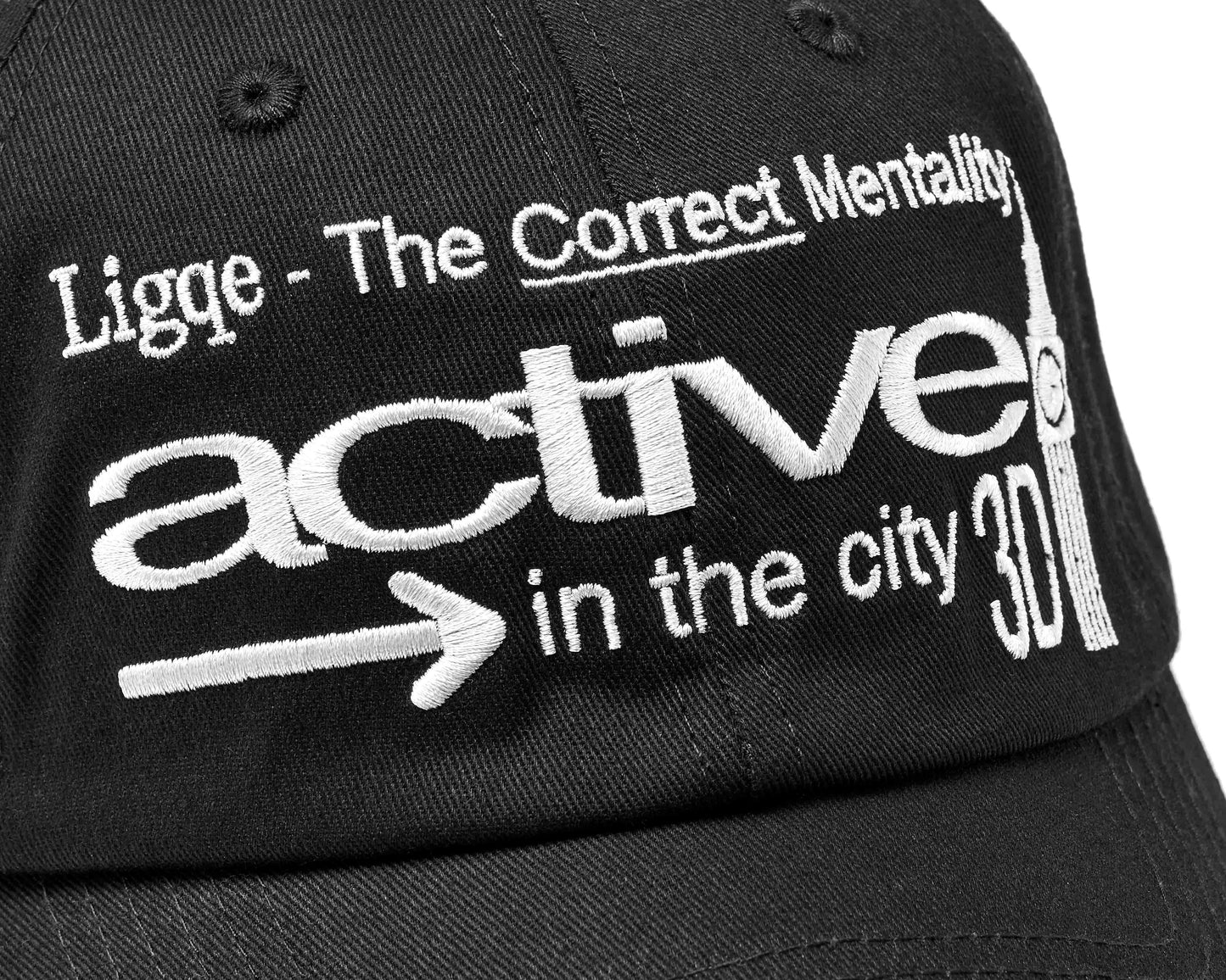 The Active Baseball Cap (Black Cotton)