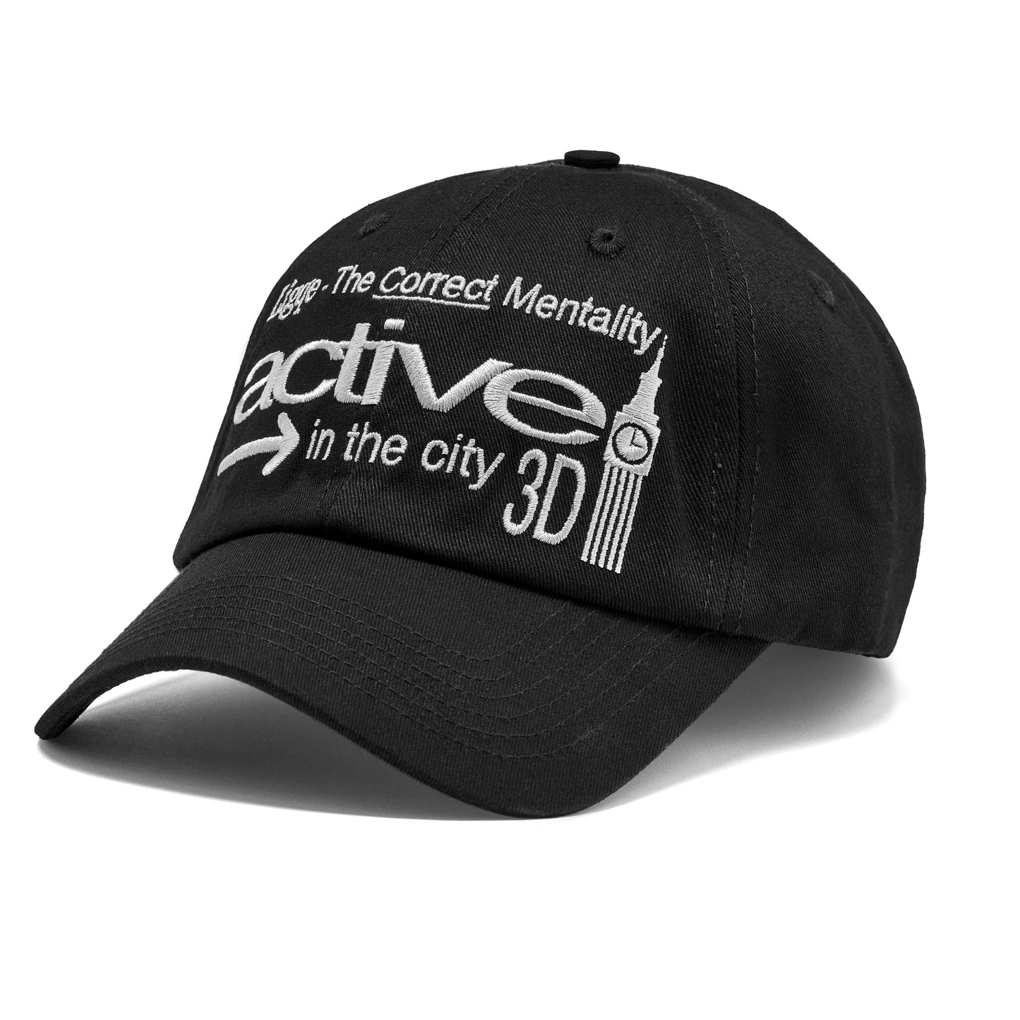 The Active Baseball Cap (Black Cotton)